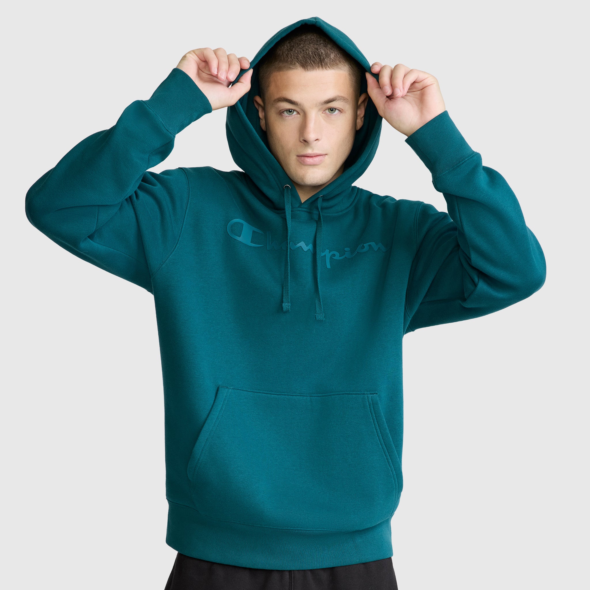 Powerblend Hoodie, Tonal Script Logo