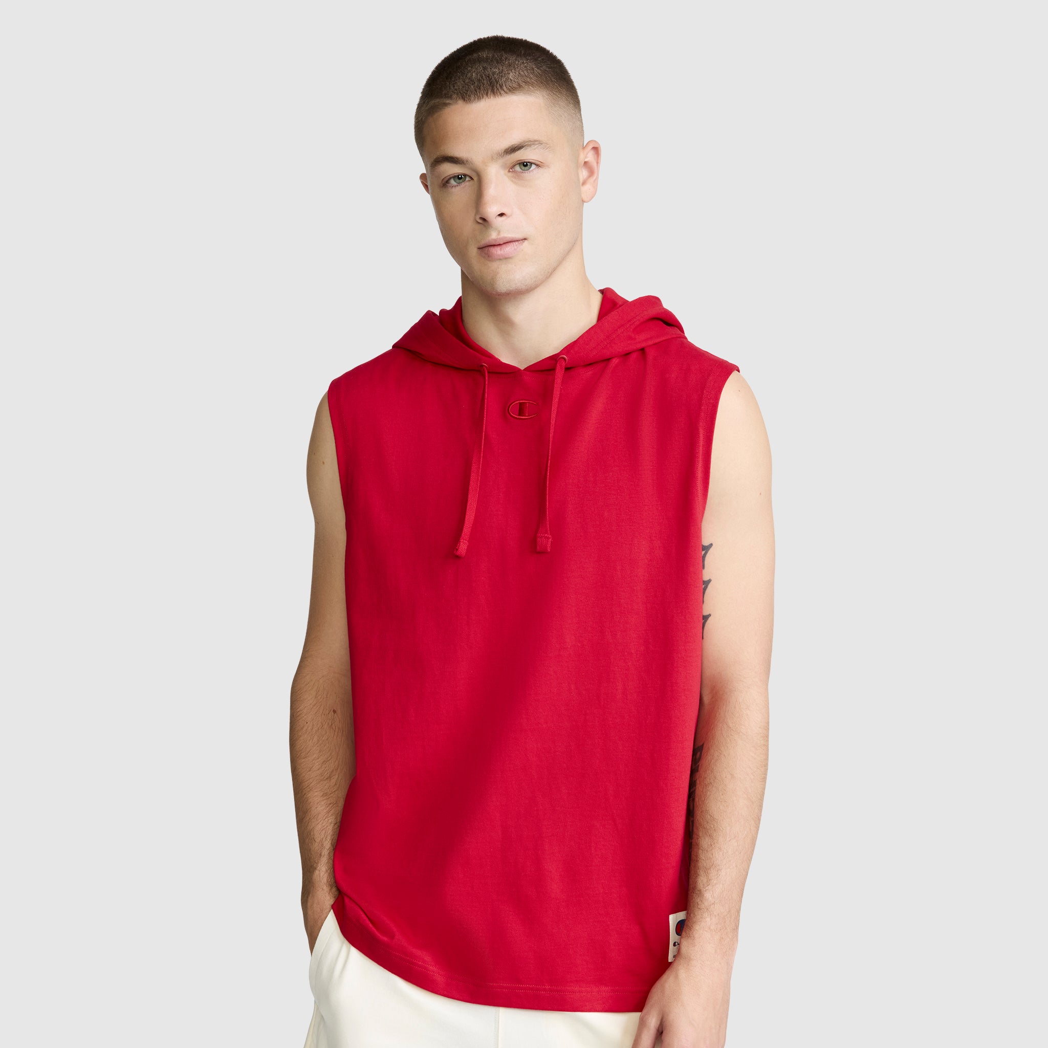 Jersey Sleeveless Hoodie, C Logo