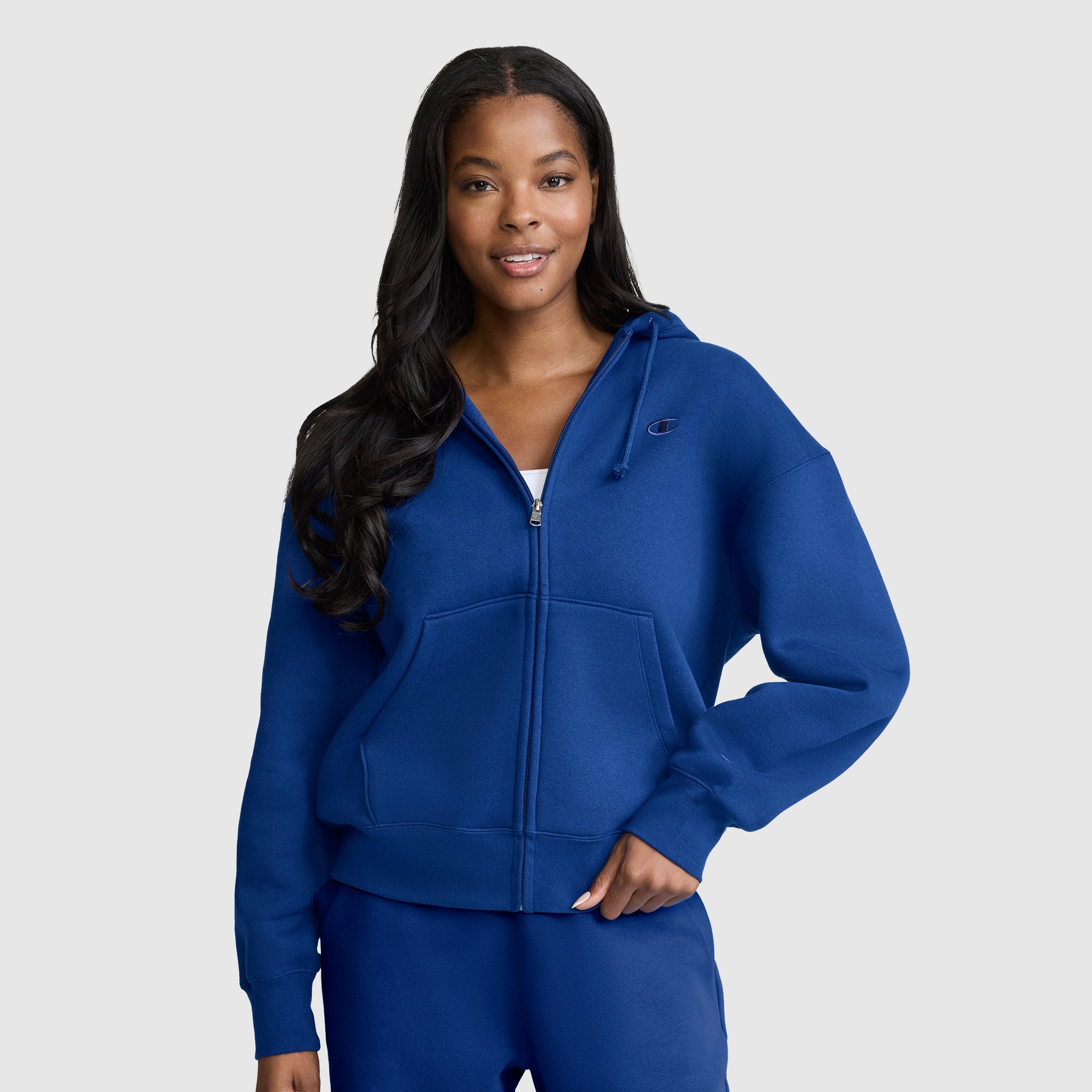 Powerblend Fleece Zip-Up Hoodie, C Logo