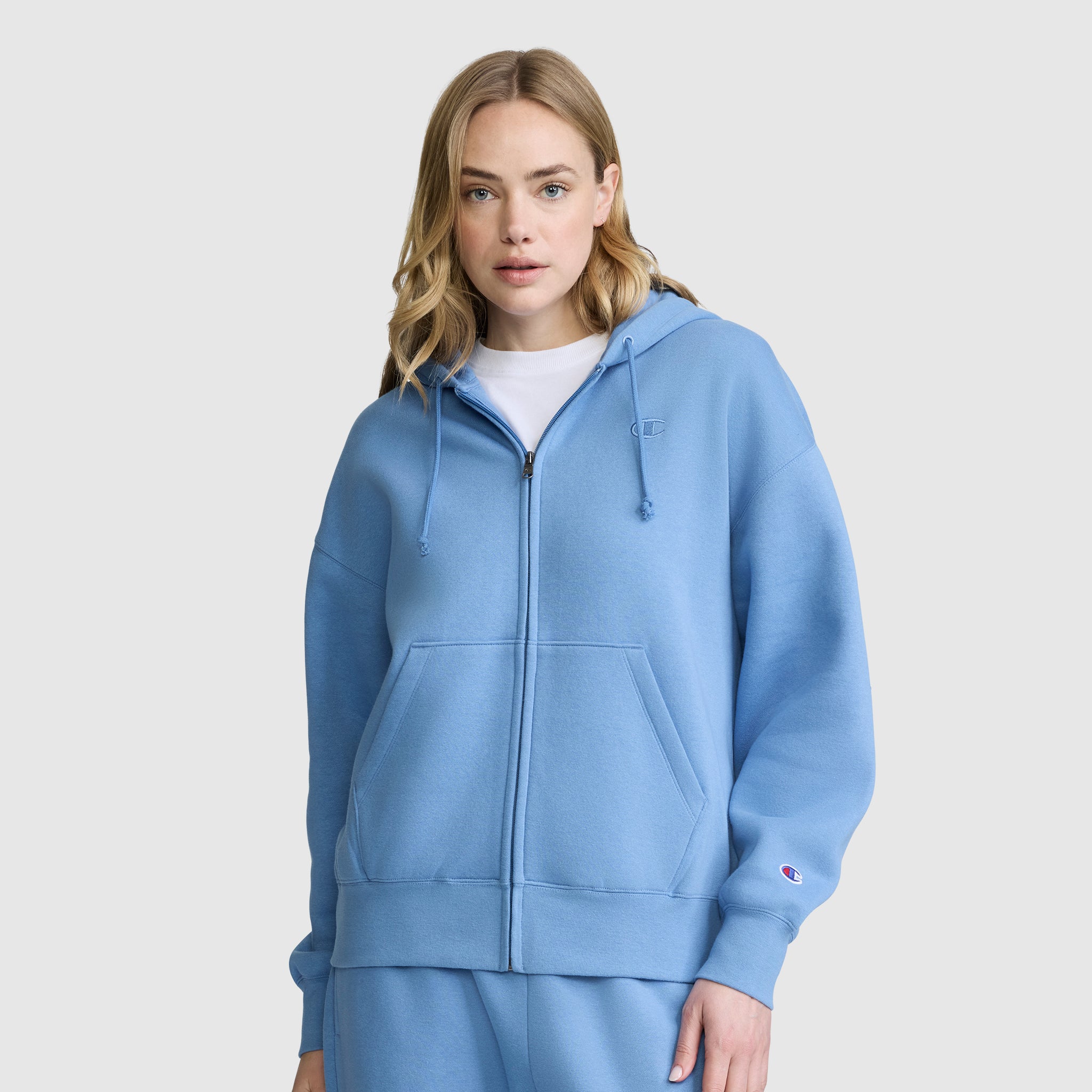 Powerblend Fleece Zip-Up Hoodie, C Logo