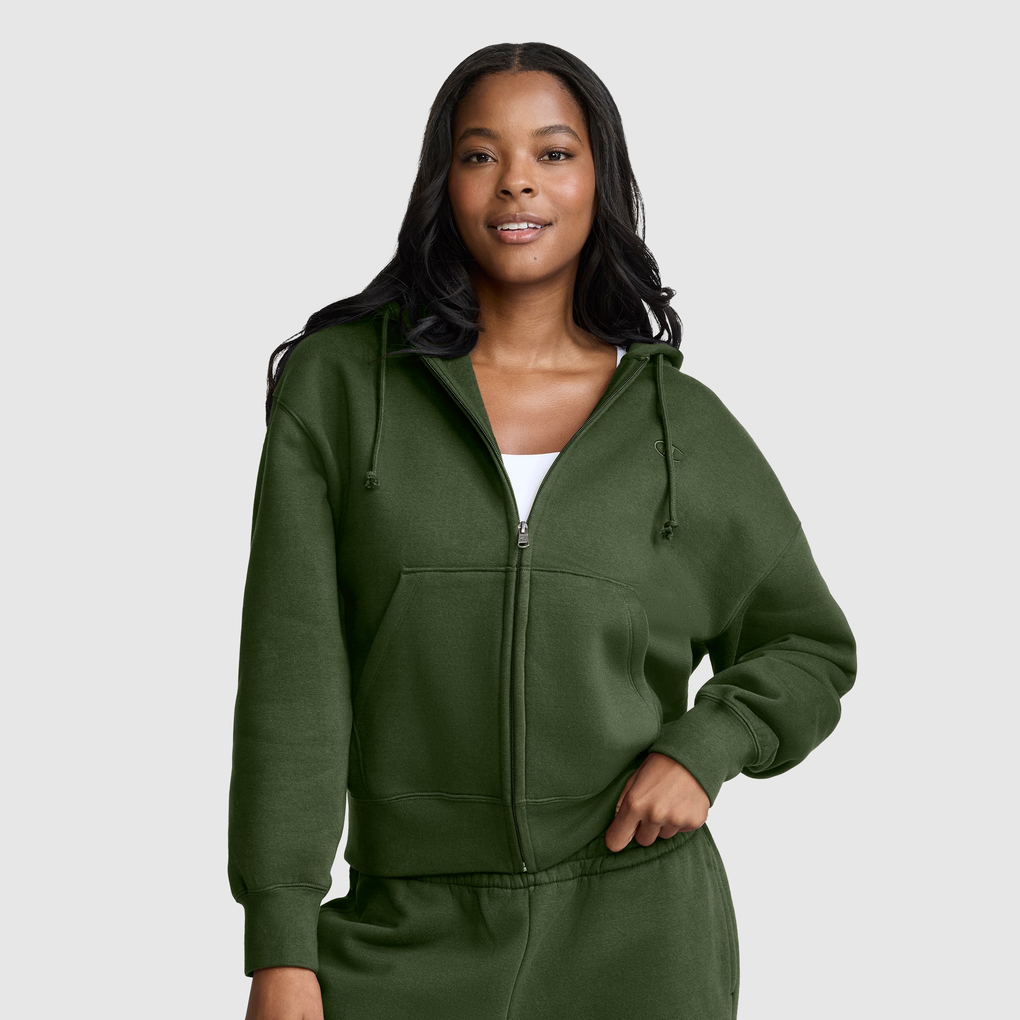 Powerblend Fleece Zip-Up Hoodie, C Logo