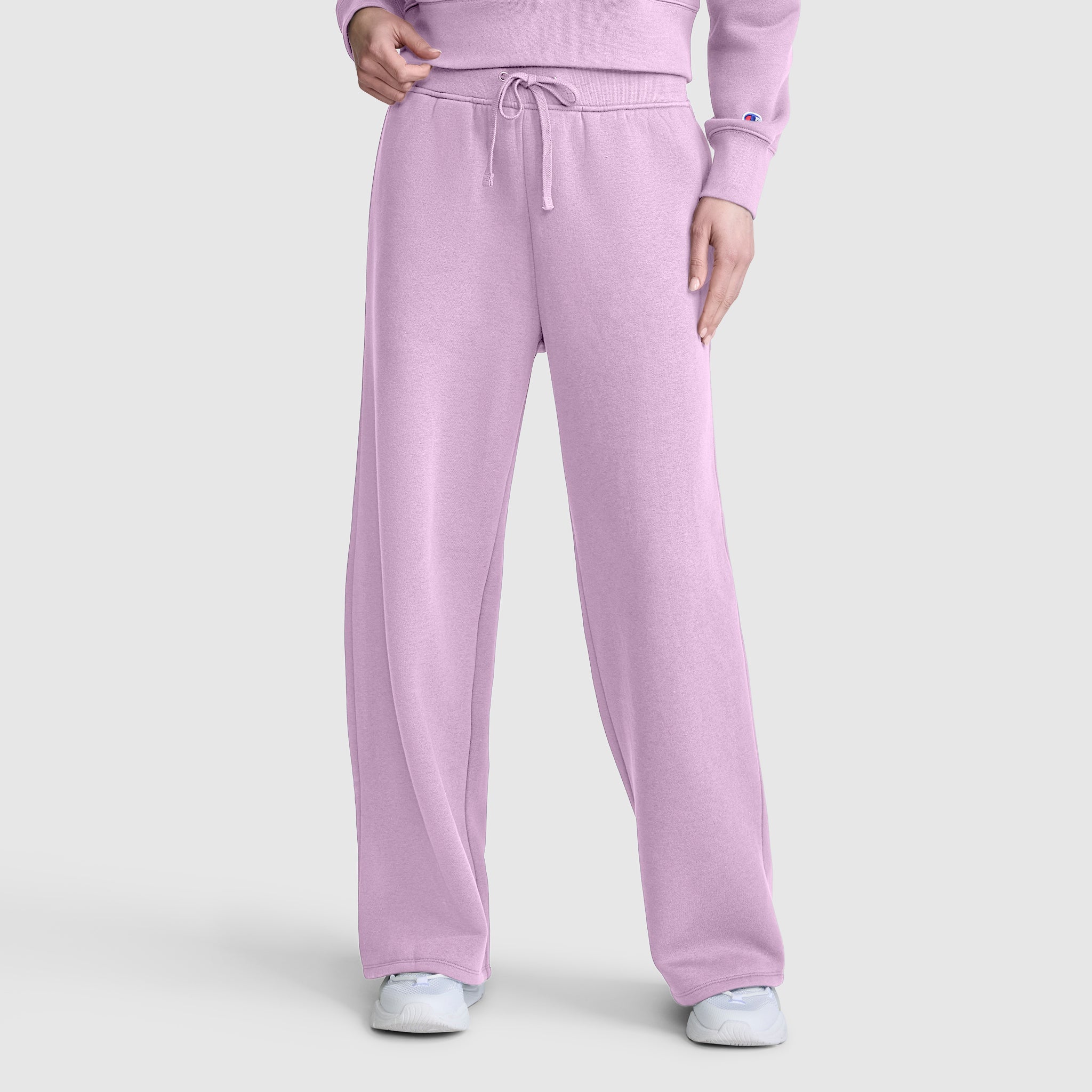Wide Leg Fleece Sweatpants, C Logo