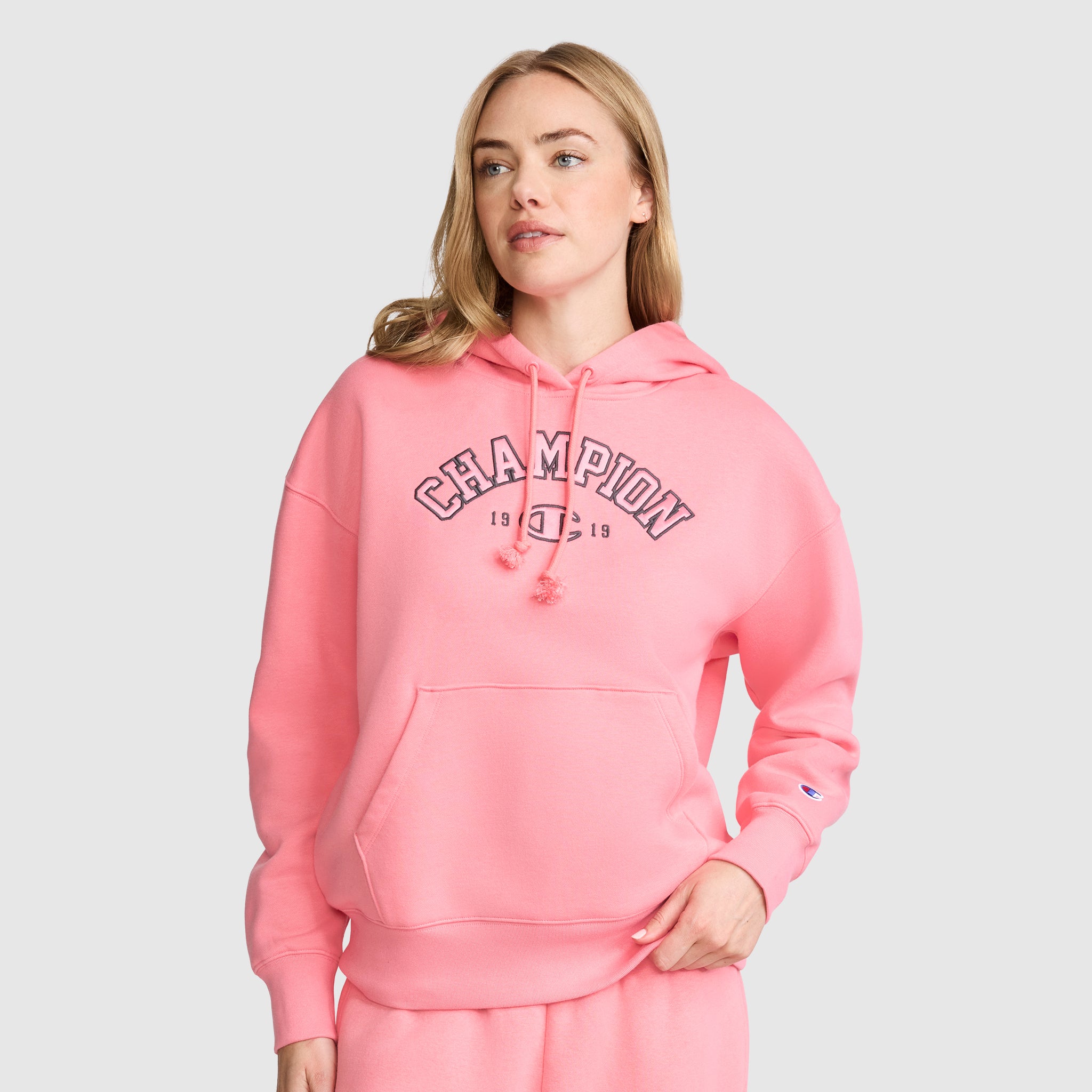 Fleece Hoodie, Satin Applique