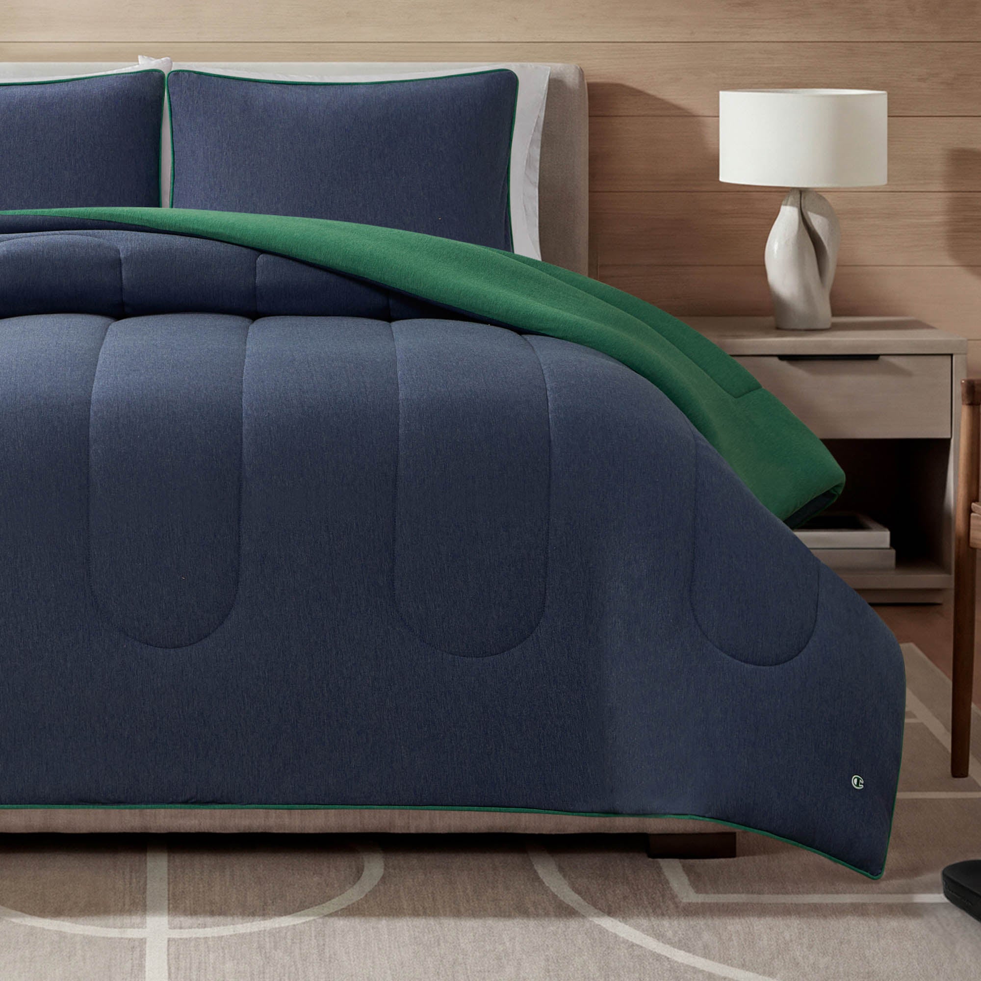 Premium Reversible Solid Jersey Comforter Set