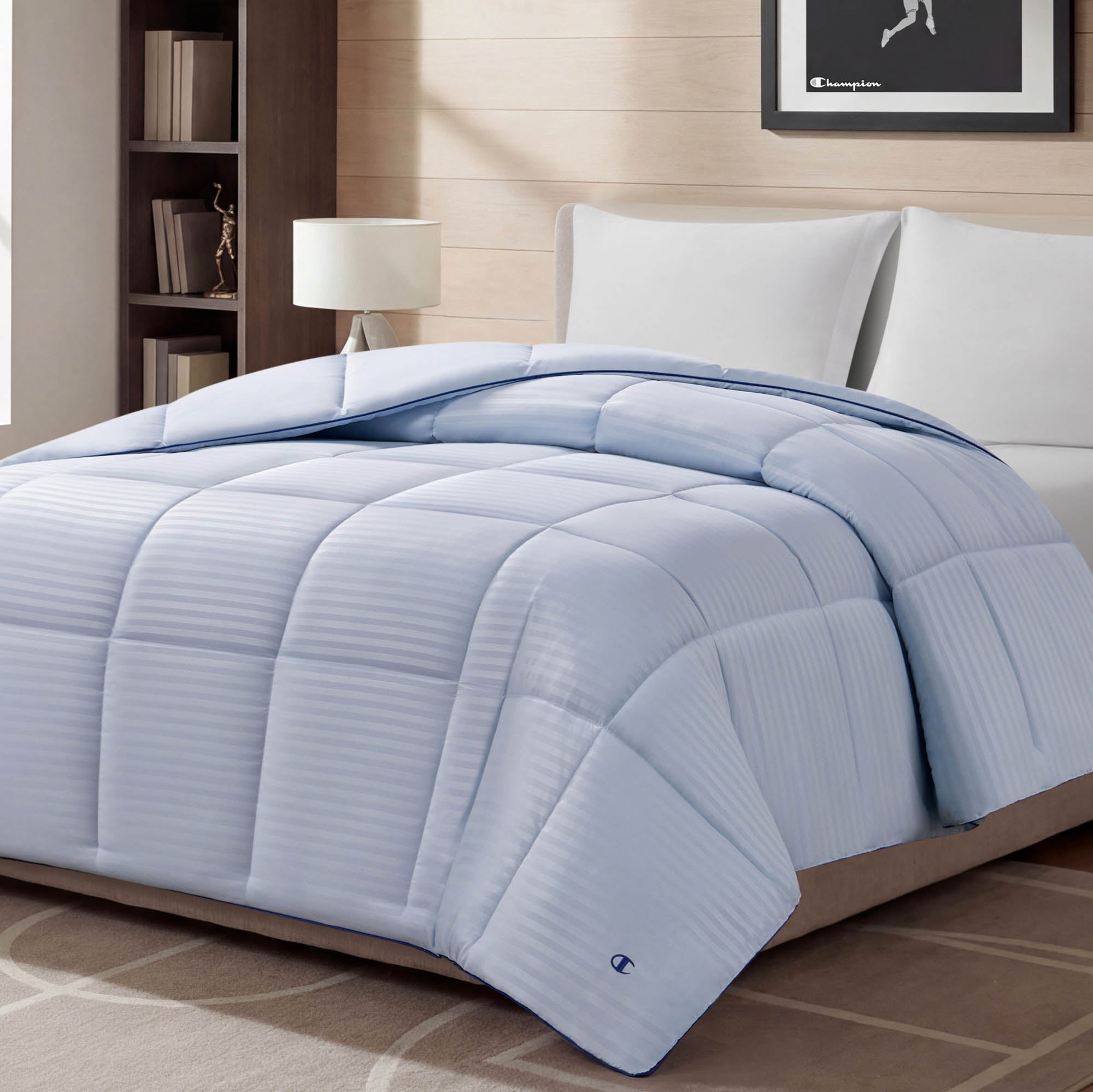 Blue Cooling Down Alternative Comforter