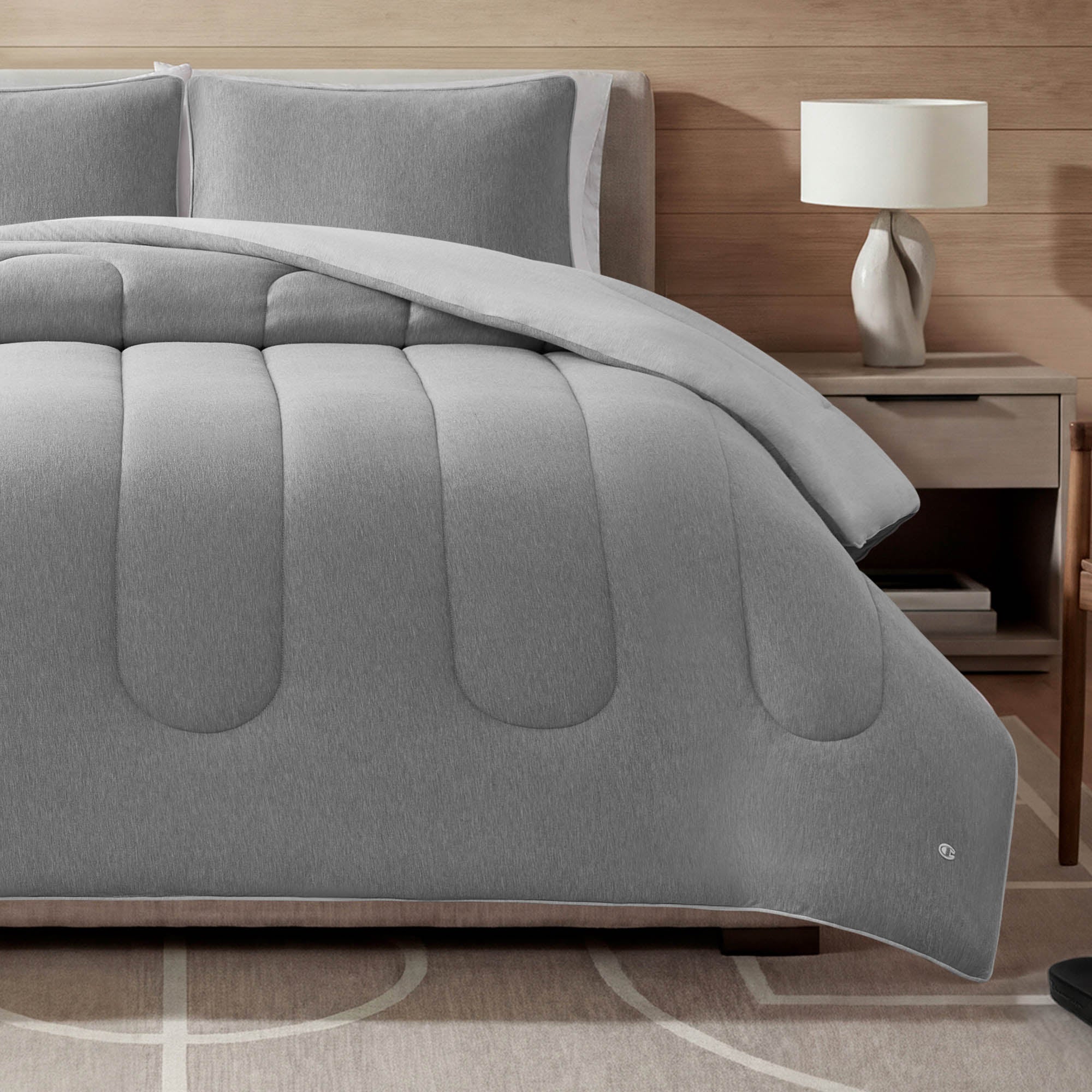 Premium Reversible Solid Jersey Comforter Set