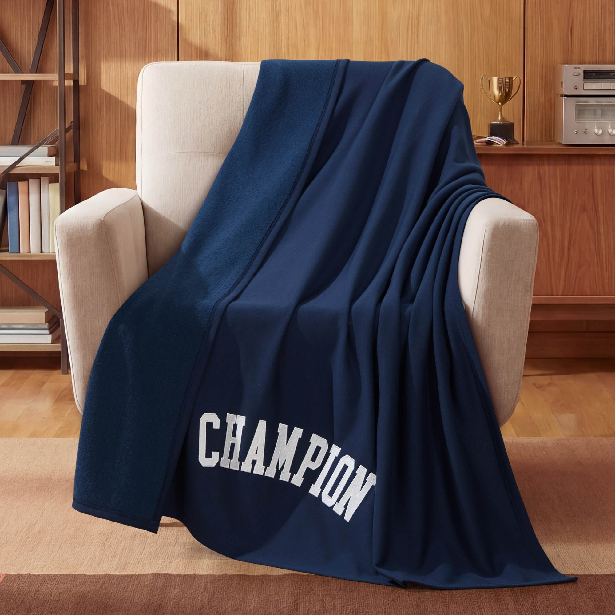 Jersey with Fleece Backing Throw Blanket