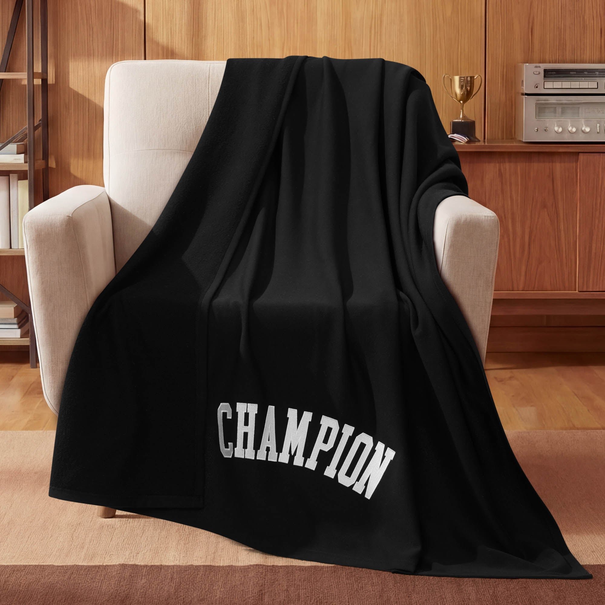 Jersey with Fleece Backing Throw Blanket